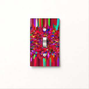 Confetti Fringe in Red Light Switch Cover