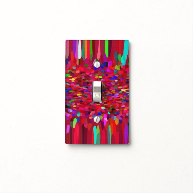 Confetti Fringe in Red Light Switch Cover (In Situ)