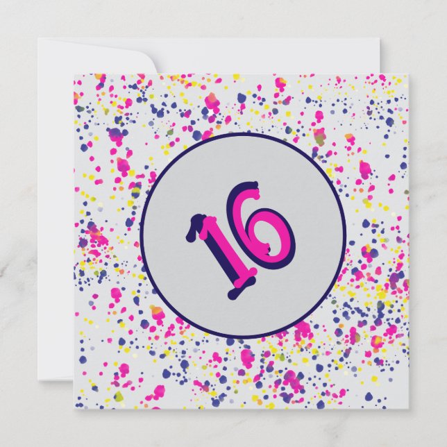 Confetti Fun Sprinkles Design 16 Invitation (Front)