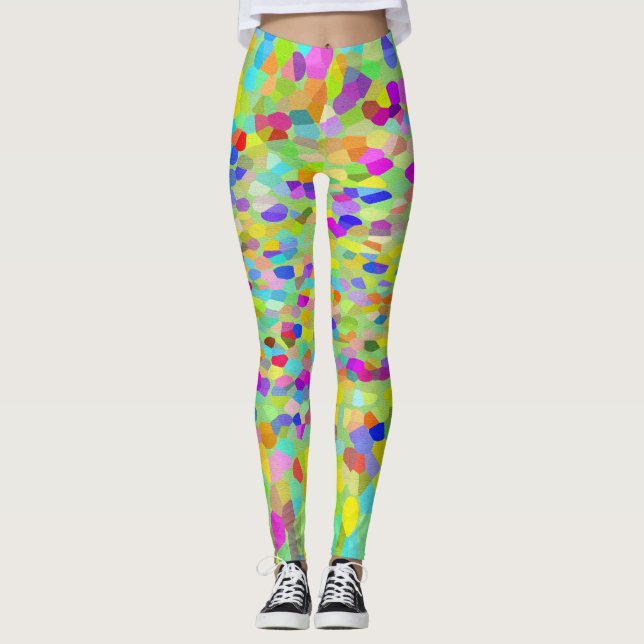 Confetti Garden Fringe Leggings (Front)