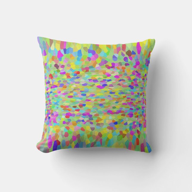 Confetti Garden Fringe Outdoor Pillow (Front)