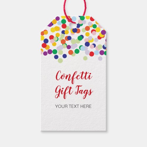 Confetti Gift Tags for Showers  Party Favors
