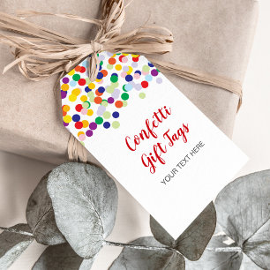 Confetti Gift Tags for Showers & Party Favors