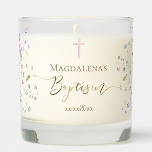 confetti glitter design   Baptism Scented Candle
