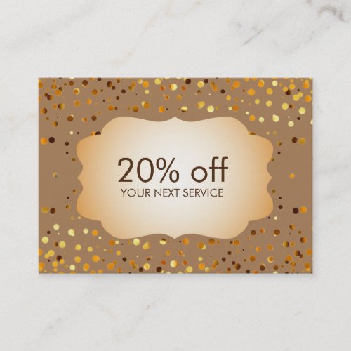 Confetti Gold Coupon Card Voucher Discount Gift