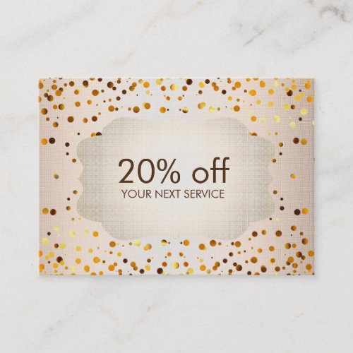 Confetti Gold Coupon Card Voucher Discount Gift