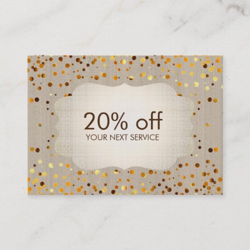 Confetti Gold Coupon Card Voucher Discount Gift