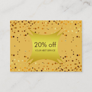 Confetti Gold Coupon Discount Gift Certificate