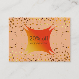 Confetti Gold Coupon Discount Gift Certificate