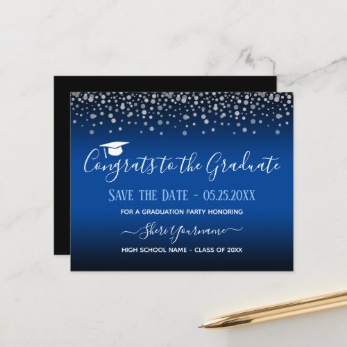 Confetti Graduation Party Save the Date Invitation