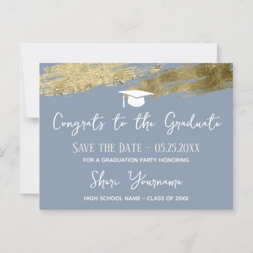 Confetti Graduation Party Save the Date Invitation Postcard