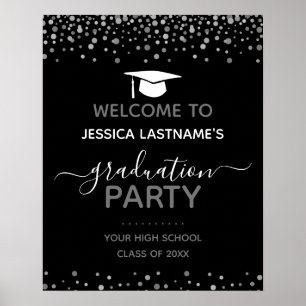 Confetti Graduation Party Welcome Poster