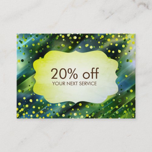 Confetti Green Coupon Card Voucher Discount Gift