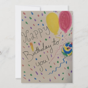 Confetti happy birthday to you Flat Holiday Card