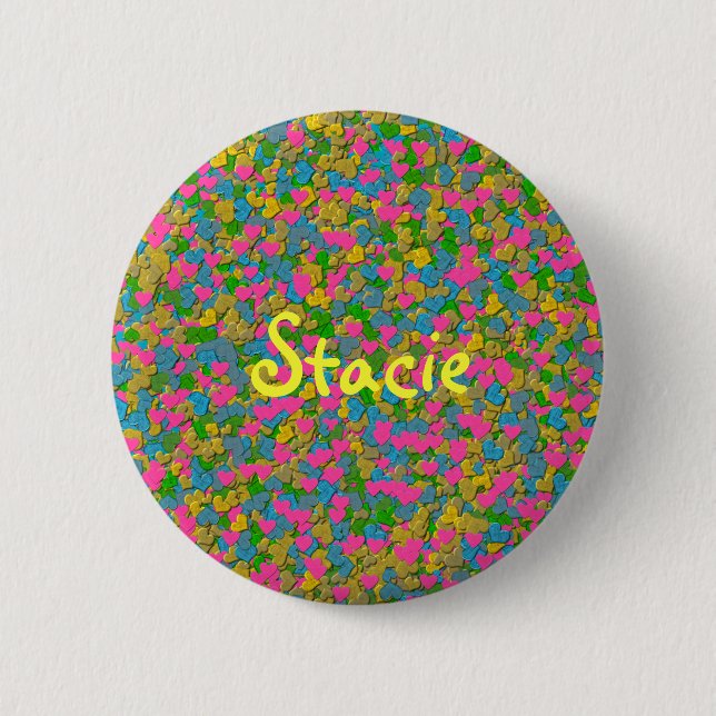 Confetti Hearts Button (Front)
