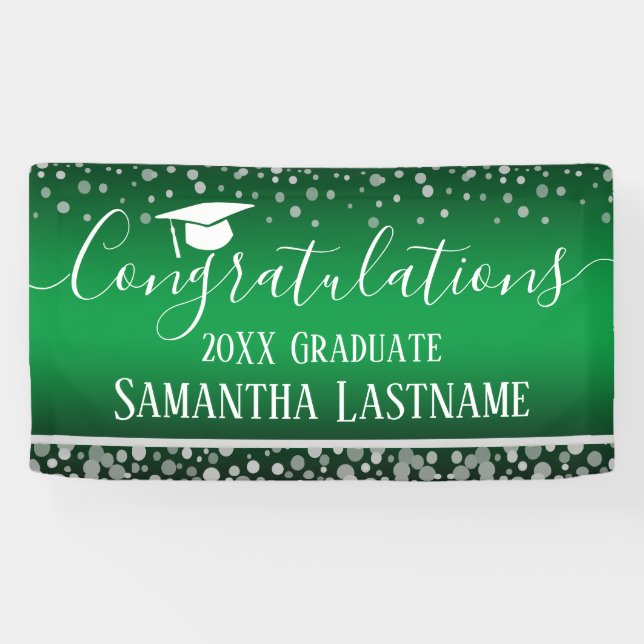 Confetti High School Graduation Party  Banner (Horizontal)