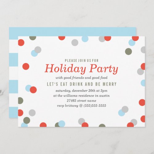 Confetti Holiday Party Invitation