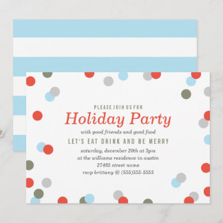 Confetti Holiday Party Invitation