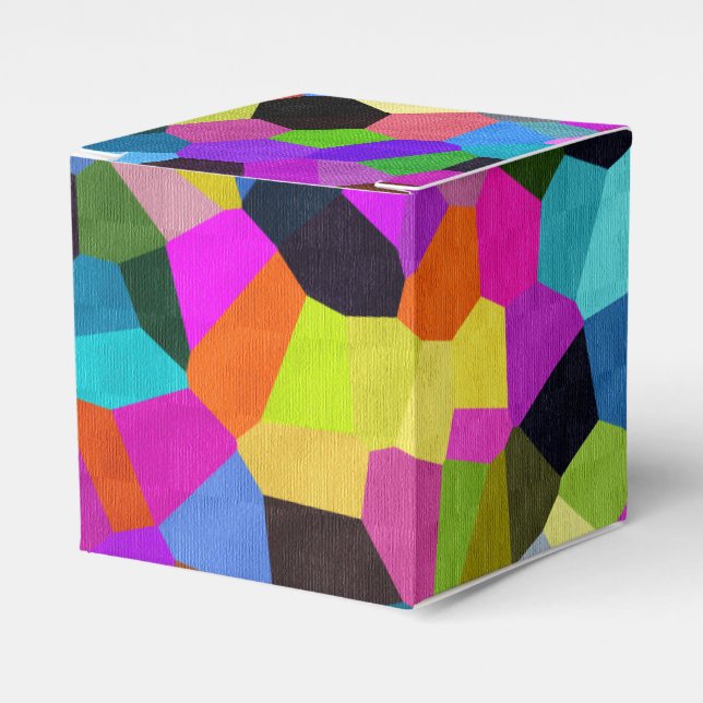 Confetti in Jewel Tones Favor Boxes (Front Side)