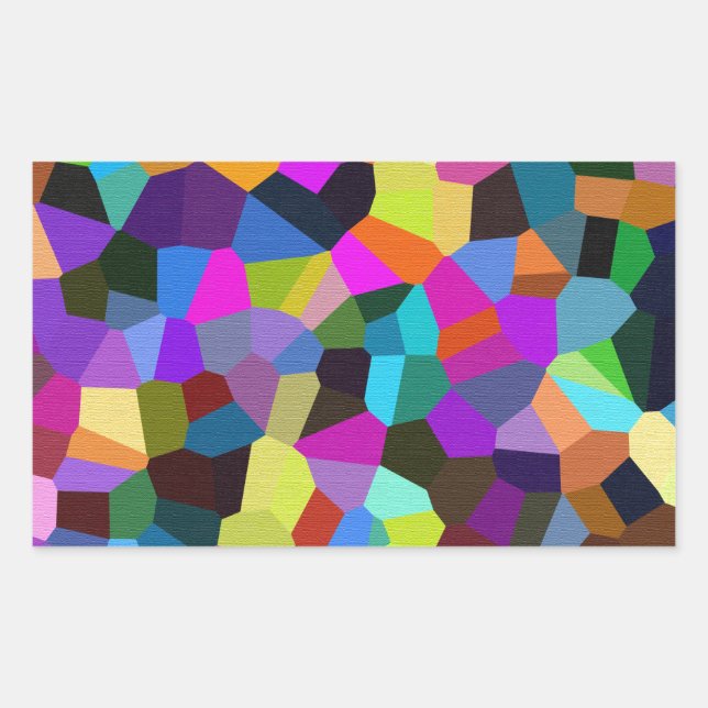 Confetti in Jewel Tones Rectangular Sticker (Front)