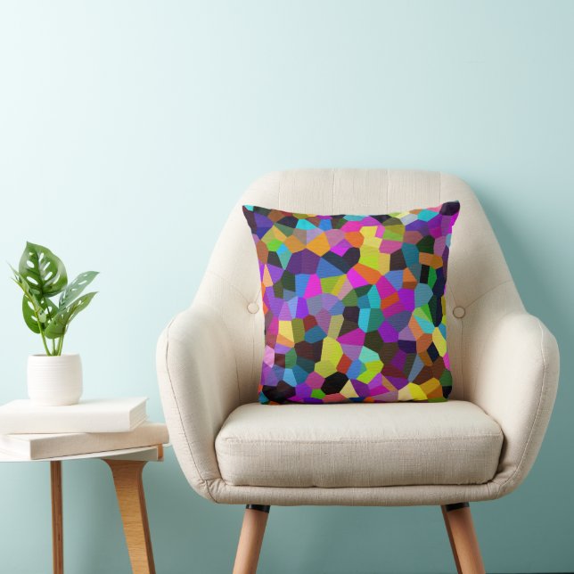 Confetti in Jewel Tones Throw Pillow (Chair)