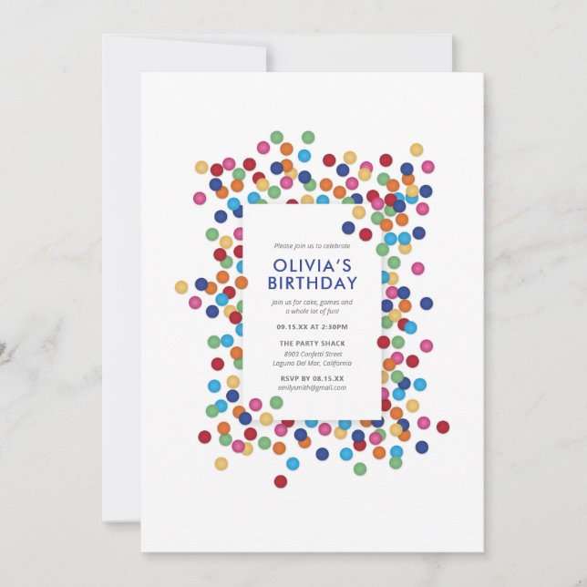 Confetti Invitation (Front)