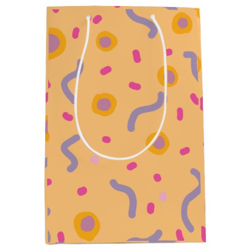 Confetti Joy Lines and Dots  Medium Gift Bag