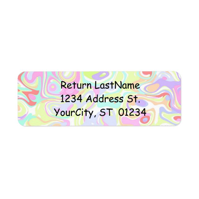 Confetti Labels with Return Address Template (Front)