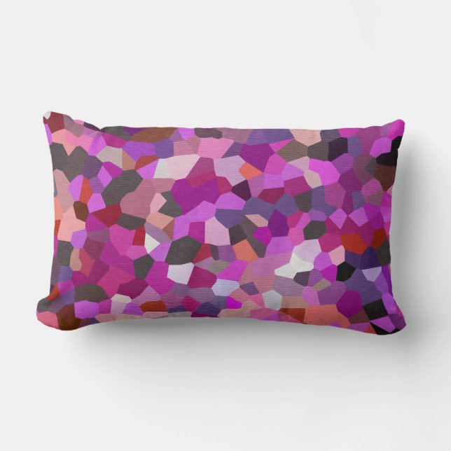 Confetti Magenta Mind Lumbar Pillow (Front)