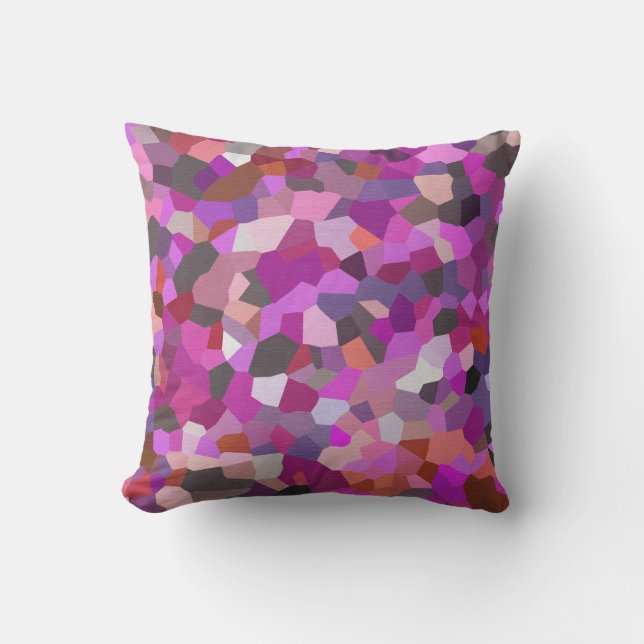 Confetti Magenta Mind Outdoor Pillow (Front)