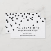 CONFETTI modern cute polka dot pattern black white Business Card (Front/Back)