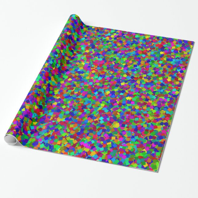 Confetti - Multicolored Wrapping Paper (Unrolled)