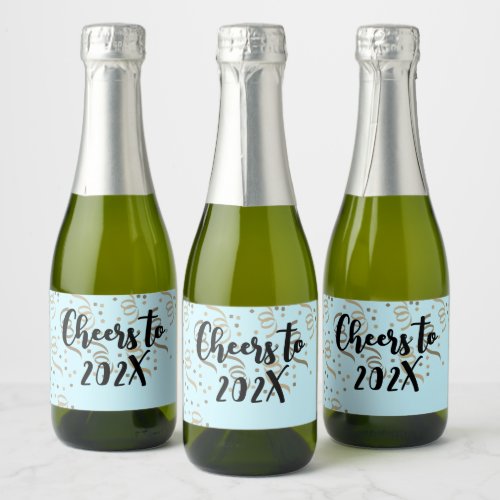 Confetti New Years Eve Cheers Sparkling Wine Label