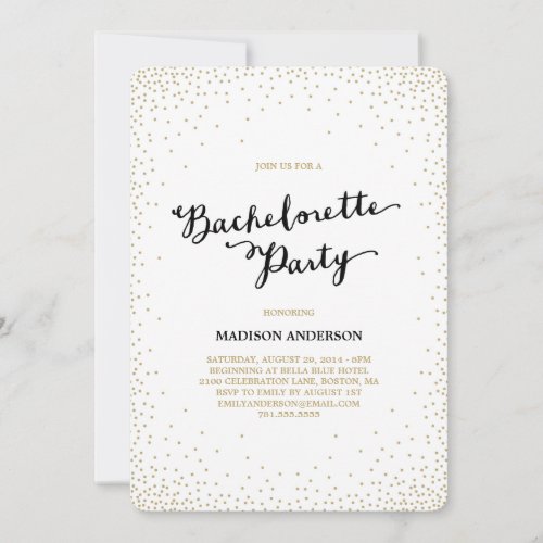Confetti Nights | Bachelorette Party Invitation