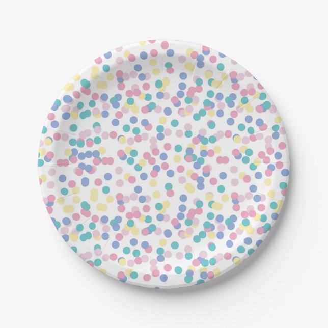 CONFETTI PAPER PLATES - 7"DIA (Front)