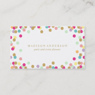 Confetti Party Business Cards