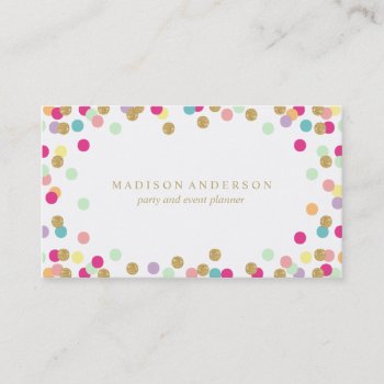 Confetti Party | Business Cards by FINEandDANDY at Zazzle