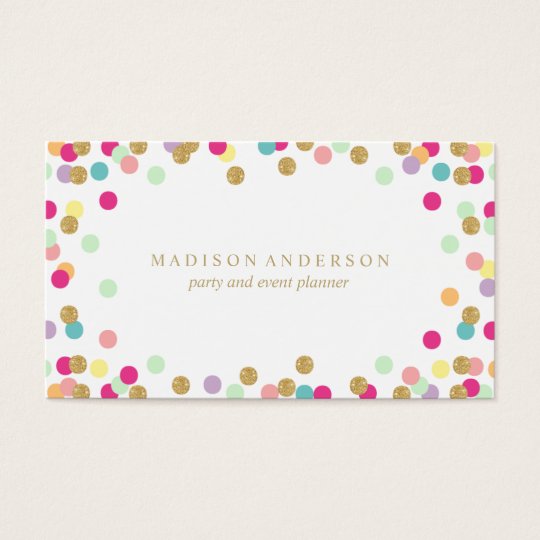 Confetti Party Business Cards