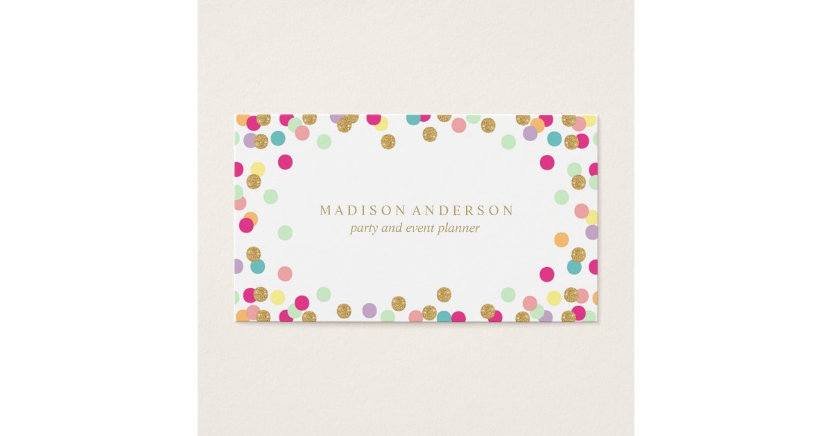 Confetti Party Business Cards