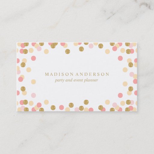 Customizable Confetti Party | Business Cards