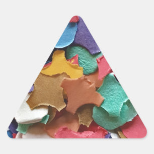 Confetti Party Carnival Colorful Paper Funny Triangle Sticker