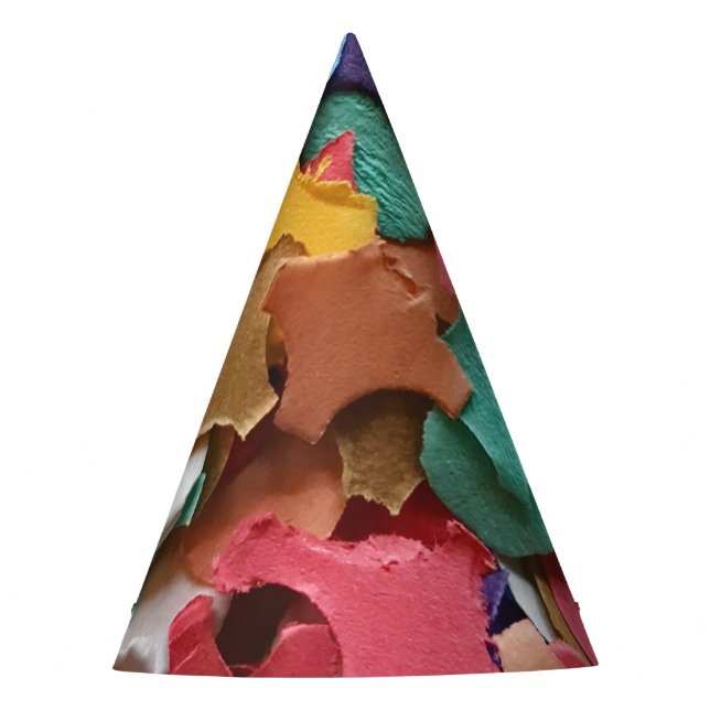 Confetti Party Carnival Colorful Paper Pieces Party Hat (Front)