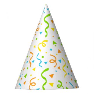 Confetti Party Hat - White