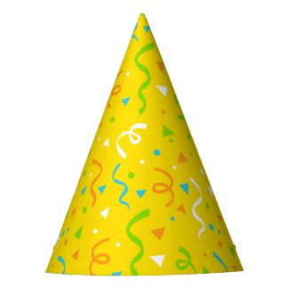 Confetti Party Hat - Yellow