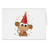 Confetti Party Monkey (Front Horizontal)