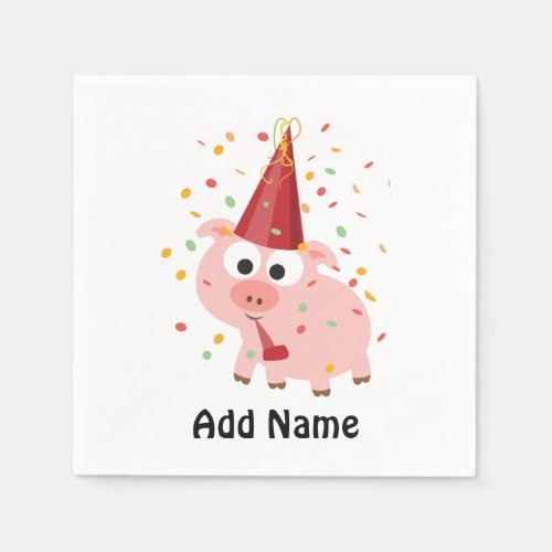 Confetti Party Pig Napkins