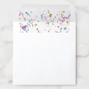 Confetti Party Pink and Blue Sparkle Envelope Liner