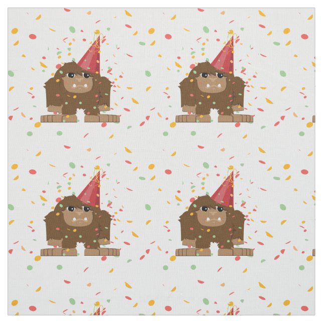 Confetti Party Sasquatch Bigfoot Fabric (Swatch)
