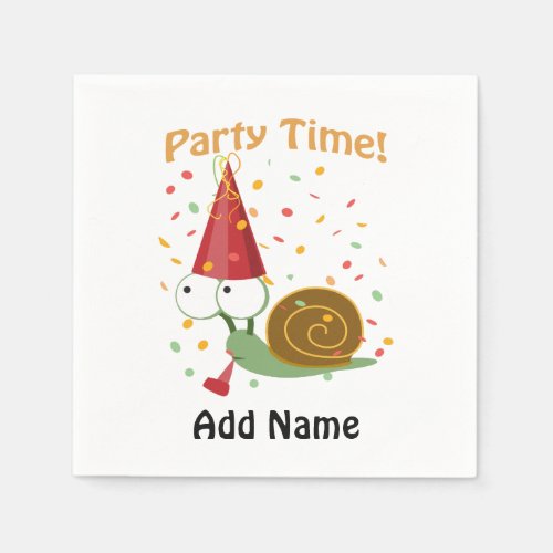 Confetti Party Time Snail Napkins