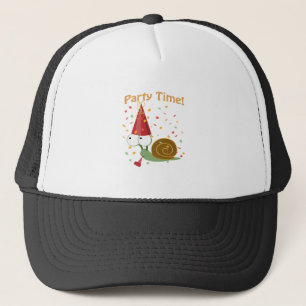 Confetti Party Time! Snail Trucker Hat